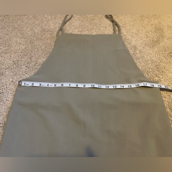 Contemporary Olive Clothing Apron Tunic Olive Green Sleeveless Dress One Size - Picture 9 of 12